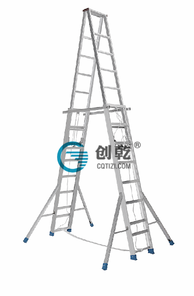 青島客戶(hù)采購(gòu)10米焊接人字升降梯，指定創(chuàng)乾